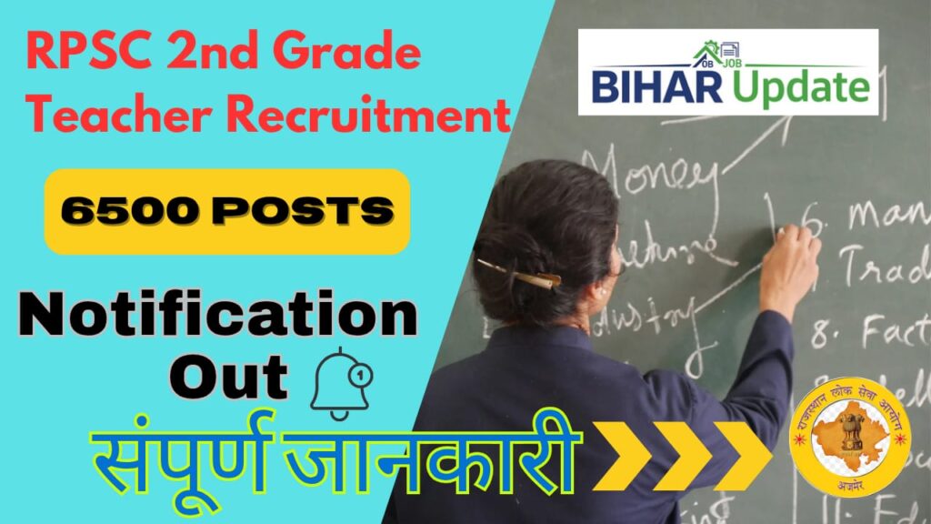 RPSC 2nd Grade Teacher Recruitment Online 2025 for 6500 Posts – Apply Now