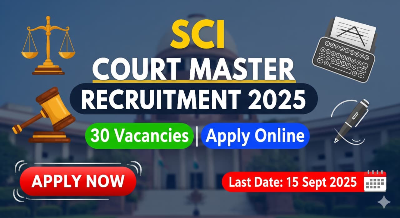 SCI Court Master Shorthand Recruitment 2025