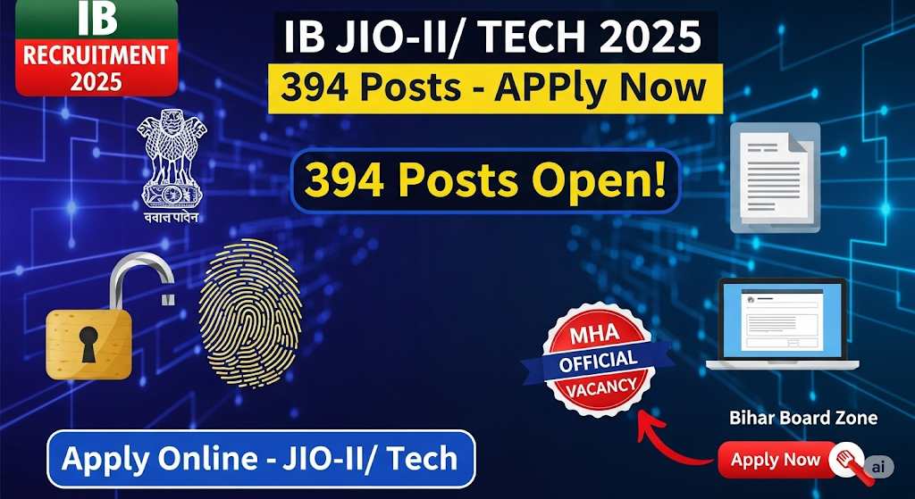 Intelligence Bureau IB JIO-II/ Tech Online 2025