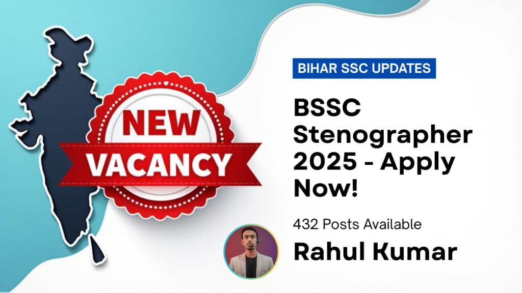 Bihar BSSC Stenographer Recruitment 2025