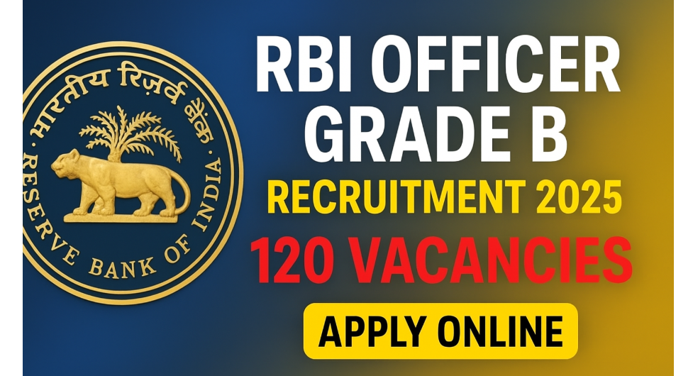 RBI Officer Grade B Recruitment 2025 – Apply Online for 120 Posts