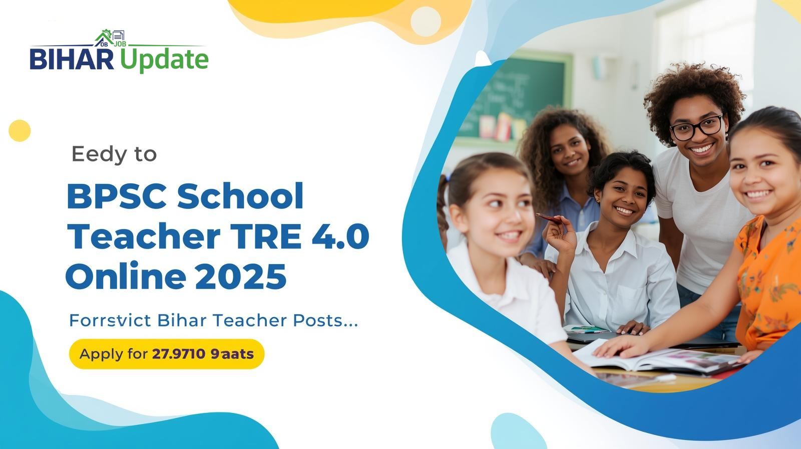 BPSC School Teacher TRE 4.0 Online 2025 – Apply for 27,910 Bihar Teacher Posts