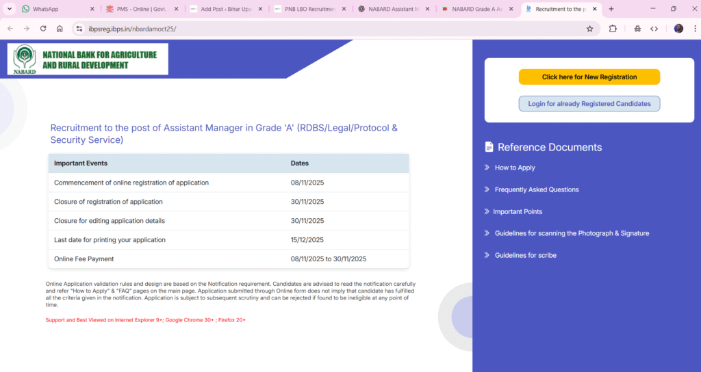 NABARD Assistant Manager Grade A Recruitment 2025