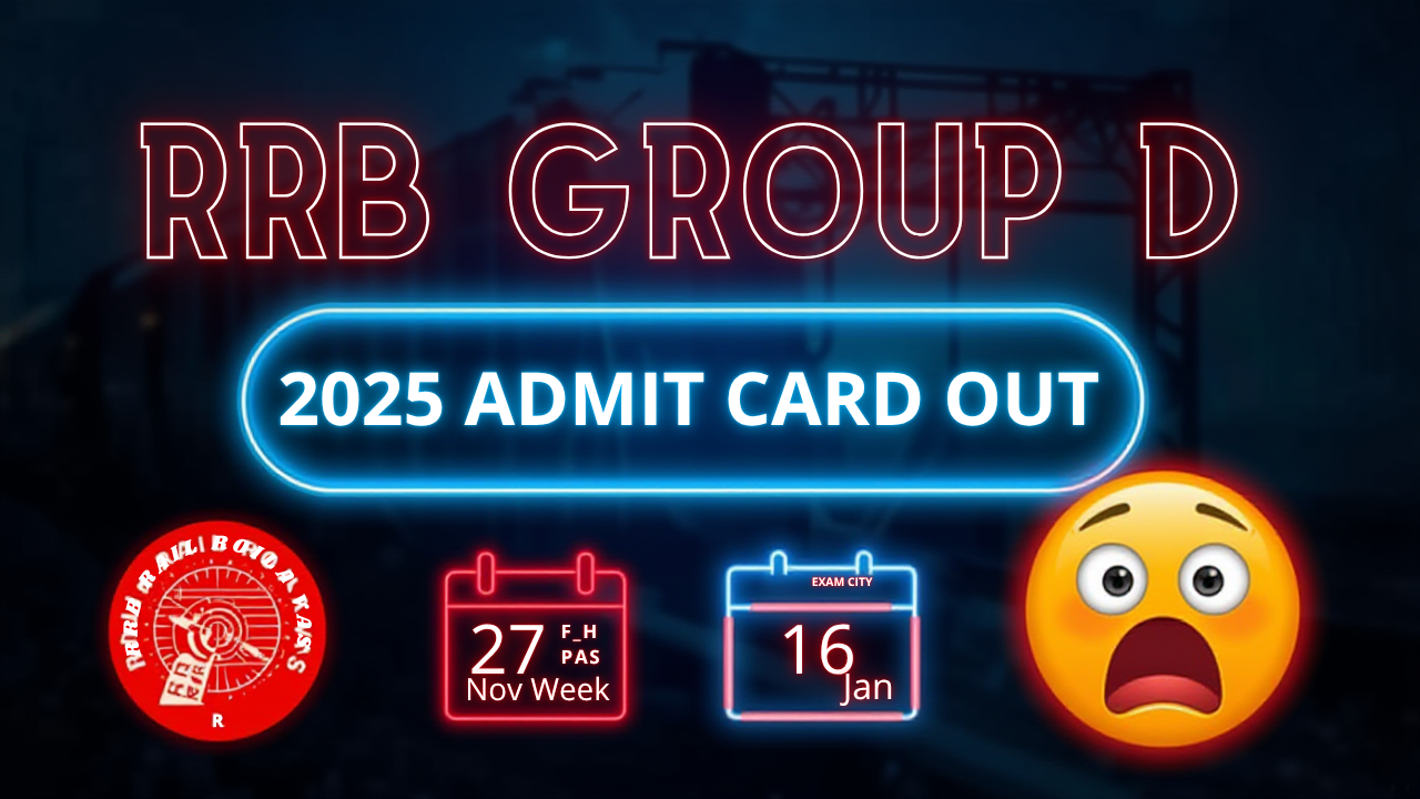 RRB Group D Exam City and Admit Card 2025 – Out | Download Now